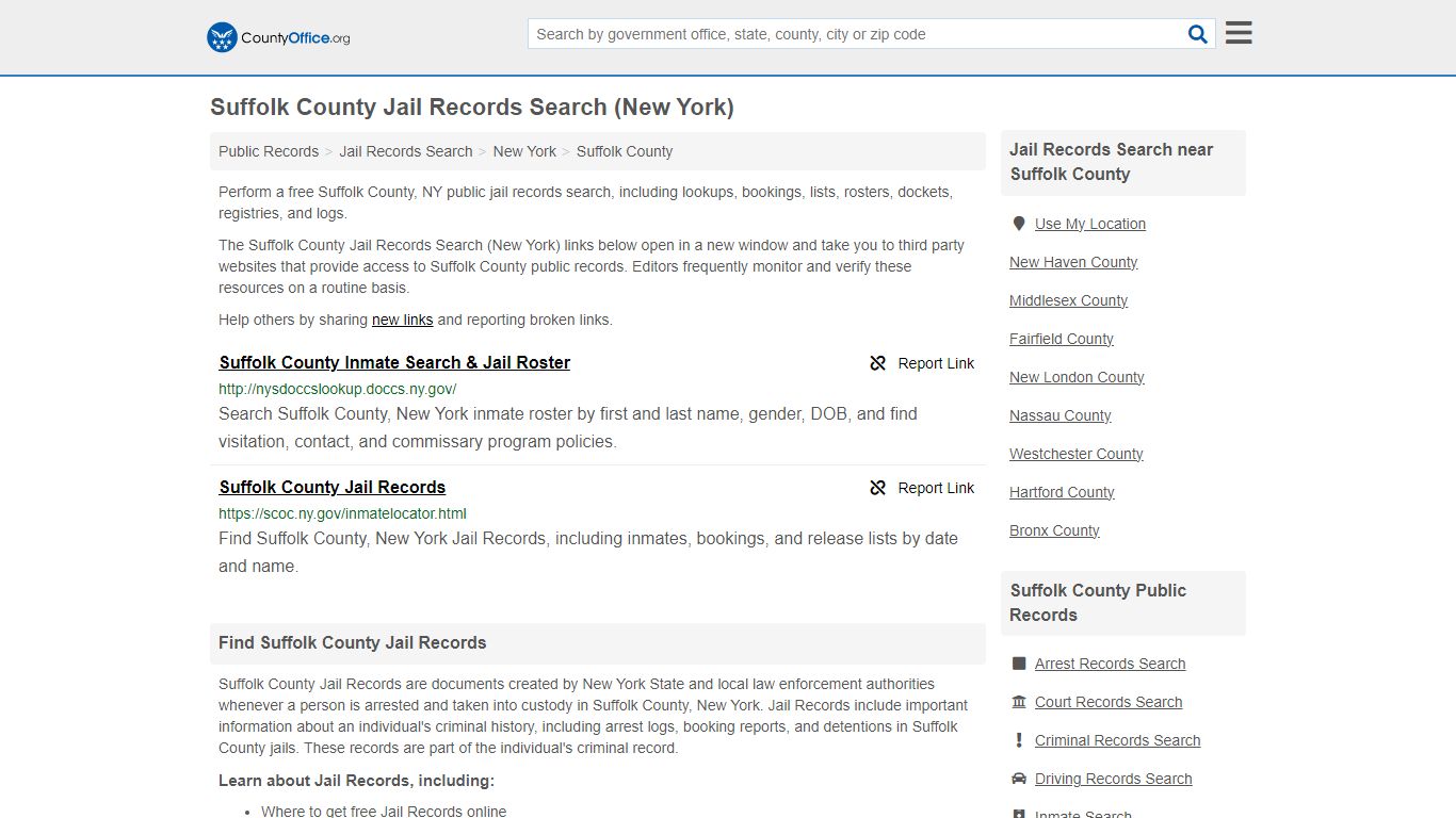 Suffolk County Jail Records Search (New York) - countyoffice.org